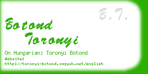 botond toronyi business card